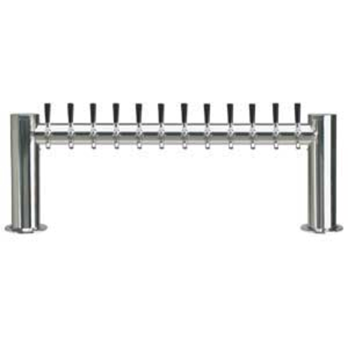 Micro Matic METRO-H-12PSSKR Countertop Metropolis "H" Draft Beer Tower W/ (12) Faucets - Glycol Cooled, Stainless Steel-cityfoodequipment.com