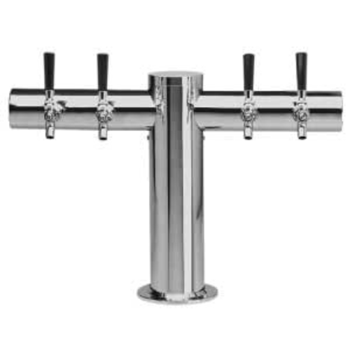 Micro Matic METRO-T-4PSSKR Countertop Metropolis "H" Draft Beer Tower W/ (4) Faucets - Glycol Cooled, Stainless Steel-cityfoodequipment.com