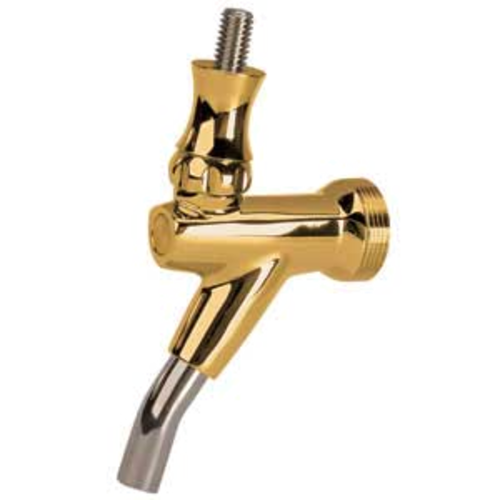 Micro Matic MM902 European Style Beer Faucet - Stainless Steel, Gold-cityfoodequipment.com