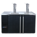 Micro Matic MDD58W-E-A 59 1/2" Dual Zone Wine Dispenser W/ (8) 1/6 Size Keg Capacity - (2) Columns & (4) Taps, Black, 115v-cityfoodequipment.com