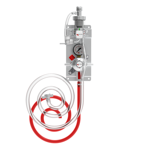 Micro Matic RPK-1-PP Single Gauge Secondary Regulator Panel W/ 3/8" Hoses-cityfoodequipment.com