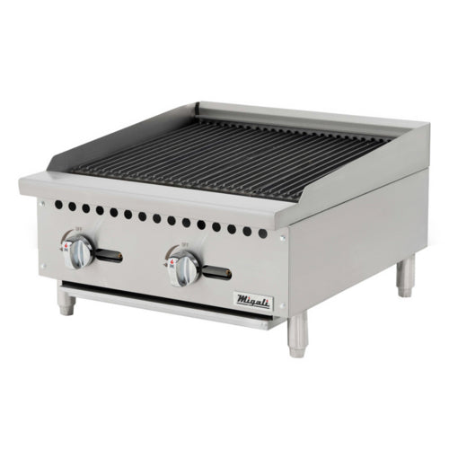 Migali C-CR24 24" Natural Gas Charbroiler w/ Cast Iron Grates, 70,000 BTU-cityfoodequipment.com