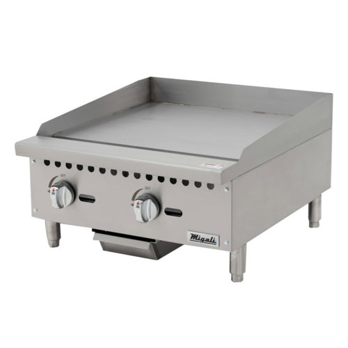 Migali C-G24 24" Gas Griddle w/ Manual Controls - 3/4" Steel Plate, Natural Gas-cityfoodequipment.com