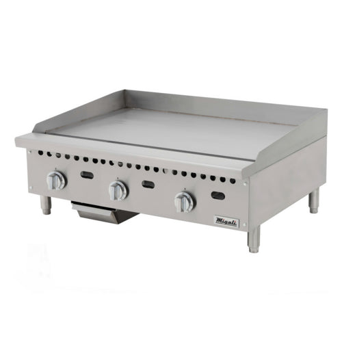 Migali C-G36T 36" Gas Griddle w/ Thermostatic Controls - 1" Steel Plate, Convertible-cityfoodequipment.com