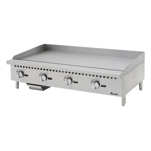 Migali C-G48 48" Gas Griddle w/ Manual Controls - 3/4" Steel Plate, Natural Gas-cityfoodequipment.com