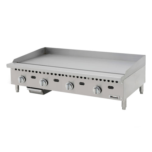 Migali C-G48T 48" Gas Griddle w/ Thermostatic Controls - 1" Steel Plate, Convertible-cityfoodequipment.com