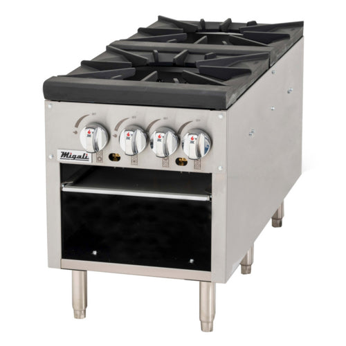Migali C-SPS-2-18 4 Burner Stock Pot Range, Natural Gas-cityfoodequipment.com