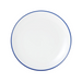 Mikasa Hospitality 8" Round Bistro Coupe Plate - Porcelain, Blue Pinstripe (5256491)-cityfoodequipment.com