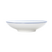 Mikasa Hospitality 34 oz Round Bistro Coupe Bowl - Porcelain, Blue Pinstripe (5256505)-cityfoodequipment.com