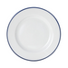 Mikasa Hospitality 7" Round Bistro Plate - Porcelain, Blue Pinstripe (5256481)-cityfoodequipment.com