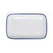 Mikasa Hospitality 8" Rectangular Bistro Coupe Plate - Porcelain, Blue Pinstripe (5256508)-cityfoodequipment.com