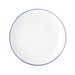 Mikasa Hospitality 9" Round Bistro Coupe Plate - Porcelain, Blue Pinstripe (5256492)-cityfoodequipment.com