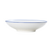 Mikasa Hospitality 56 oz Round Bistro Coupe Bowl - Porcelain, Blue Pinstripe (5256506)-cityfoodequipment.com