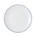 Mikasa Hospitality 12" Round Bistro Coupe Plate - Porcelain, Blue Pinstripe (5256494)-cityfoodequipment.com