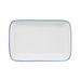 Mikasa Hospitality 14" Rectangular Bistro Coupe Plate - Porcelain, Blue Pinstripe (5256512)-cityfoodequipment.com