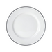 Mikasa Hospitality 8" Round Bistro Plate - Porcelain, Black Pinstripe (5260367)-cityfoodequipment.com
