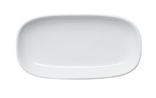 Mikasa Hospitality 12" x 7 3/4" Oval Isla Platter - Porcelain, White (5302598)-cityfoodequipment.com