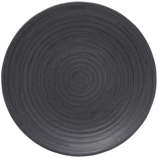 Mikasa Hospitality 8" Round Obsidian Coupe Plate - Stoneware, Black (5275377)-cityfoodequipment.com