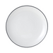 Mikasa Hospitality 9" Round Bistro Coupe Plate - Porcelain, Black Pinstripe (5260381)-cityfoodequipment.com
