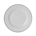 Mikasa Hospitality 11" Round Bistro Plate - Porcelain, Black Pinstripe (5260369)-cityfoodequipment.com