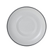 Mikasa Hospitality 6 3/4" Round Bistro Saucer - Porcelain, Black Pinstripe (5260395)-cityfoodequipment.com