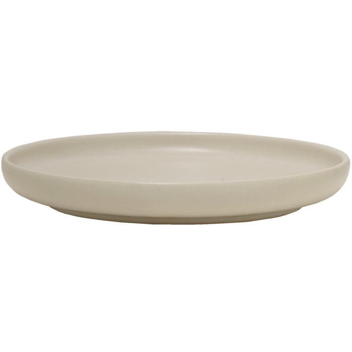 Mikasa Hospitality 6 3/4" Round Solitude Coupe Plate - Stoneware, Natural (5275147)-cityfoodequipment.com