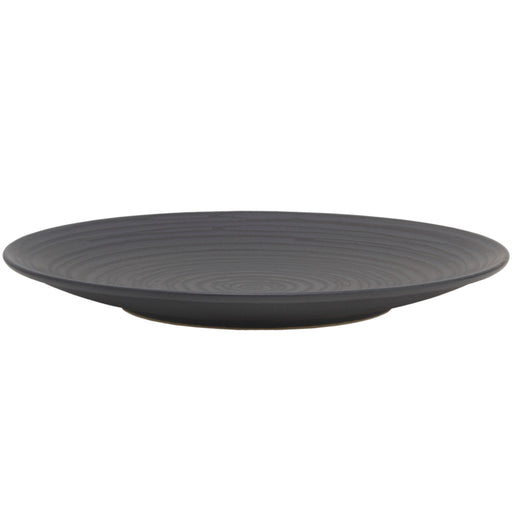Mikasa Hospitality 10 3/5" Round Obsidian Coupe Plate - Stoneware, Black (5275375)-cityfoodequipment.com