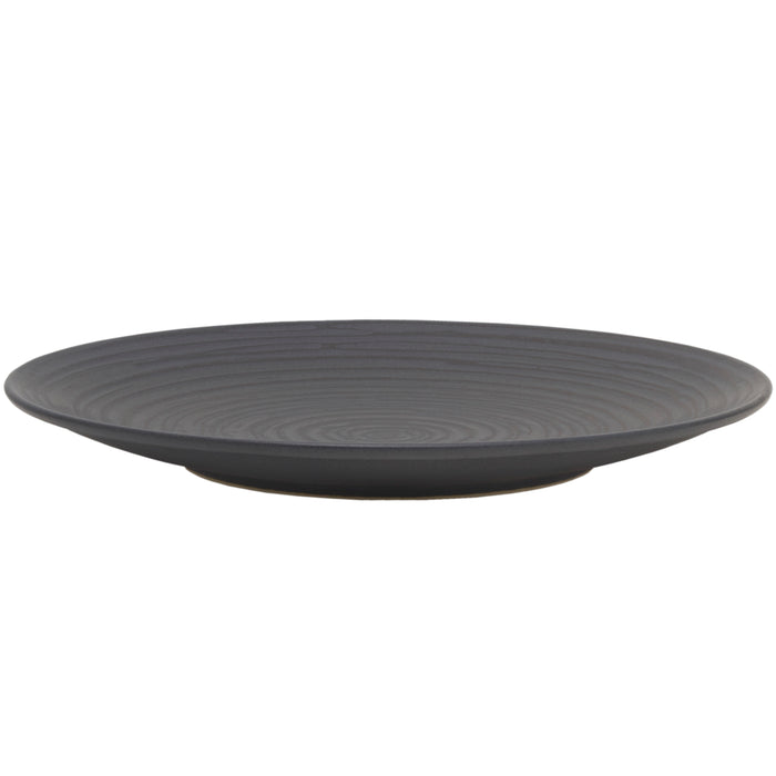 Mikasa Hospitality 10 3/5" Round Obsidian Coupe Plate - Stoneware, Black (5275375)-cityfoodequipment.com