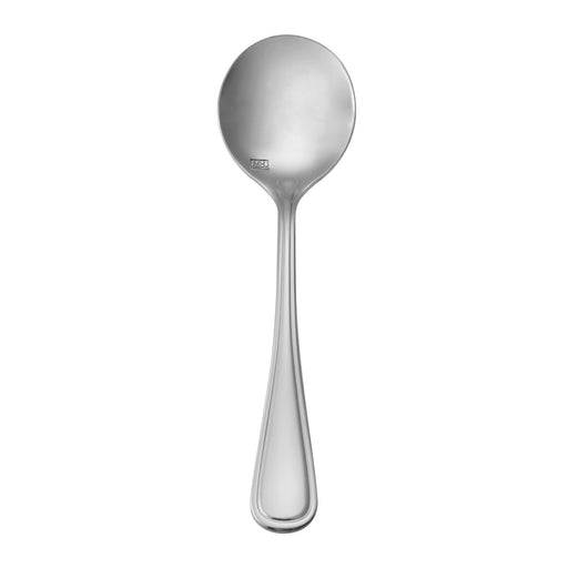Mikasa Hospitality 6" Bouillon Spoon with 18/10 Stainless Grade, Mikasa Rim Pattern (5273081)-cityfoodequipment.com