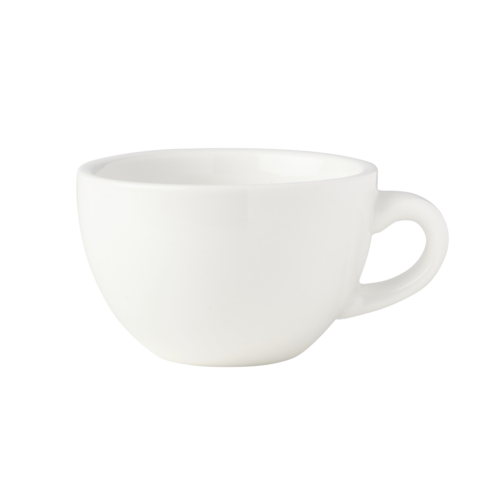 Mikasa Hospitality 10 oz Bistro Coffee Cup - Porcelain, White (5292246)-cityfoodequipment.com