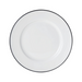 Mikasa Hospitality 9" Round Bistro Plate - Porcelain, Black Pinstripe (5260368)-cityfoodequipment.com