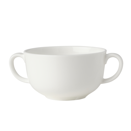 Mikasa Hospitality 10 oz Round Lola Soup Cup - Bone China, White (5304709)-cityfoodequipment.com
