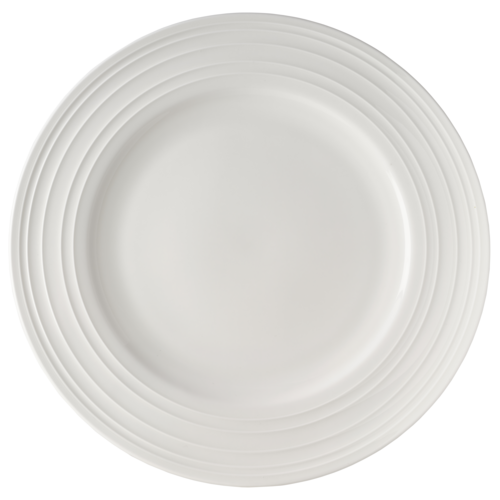 Mikasa Hospitality 9" Round Melinda Plate - Bone China, White (5308889)-cityfoodequipment.com