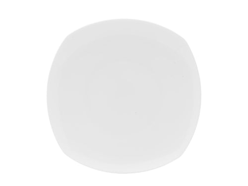 Mikasa Hospitality 8" Square Lola Plate - Bone China, White (5304723)-cityfoodequipment.com