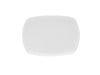 Mikasa Hospitality 12 3/5" Rectangular Lola Coupe Plate - Bone China, White (5304580)-cityfoodequipment.com