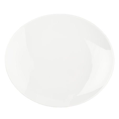 Mikasa Hospitality Oval Specials Plate - 11 7/10" x 10 3/10", Porcelain, White (5315096)-cityfoodequipment.com