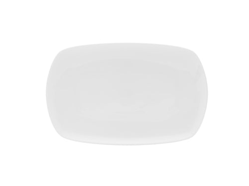 Mikasa Hospitality 11" Rectangular Lola Coupe Plate - Bone China, White (5304581)-cityfoodequipment.com