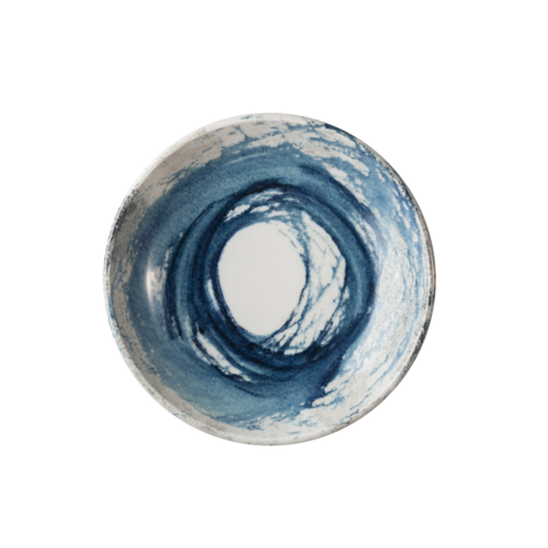 Mikasa Hospitality 9 13/16" Round Watercolor Deep Plate - Fine China, Blue (5316376)-cityfoodequipment.com
