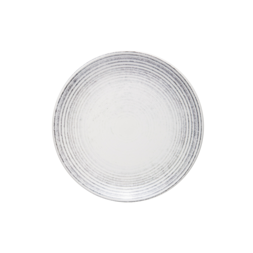Mikasa Hospitality 8 3/16" Round Marmol Coupe Plate - Fine China, Black (5316272)-cityfoodequipment.com