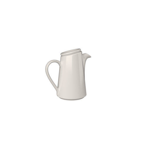 Mikasa Hospitality 20 oz Bevel Coffee Jug - Fine China, White (5316161)-cityfoodequipment.com