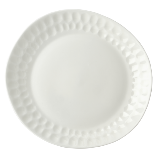 Mikasa Hospitality Irregular Malet Plate - 11 3/10" x 10 7/10", Vegan Bone China, White (5316684)-cityfoodequipment.com