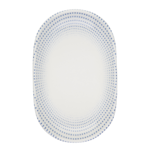 Mikasa Hospitality 6" x 9 3/16" Oval Harmony Platter - Fine China, Blue (5316067)-cityfoodequipment.com