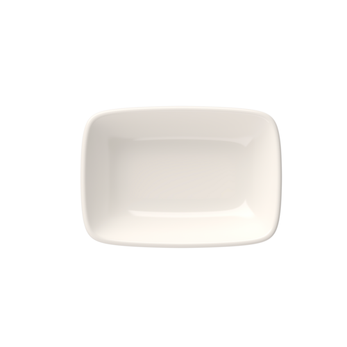 Mikasa Hospitality 4 5/16" x 7 13/16" Rectangular Quadro Platter - Fine China, White (5316288)-cityfoodequipment.com