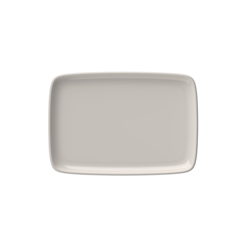 Mikasa Hospitality 9 1/8" x 13 3/16" Rectangular Quadro Platter - Fine China, White (5316290)-cityfoodequipment.com