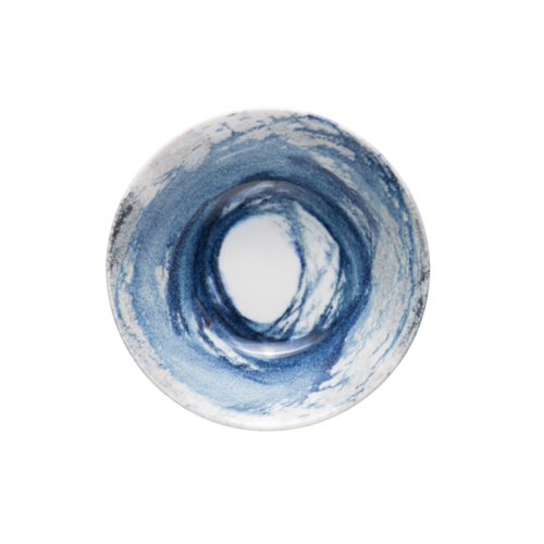 Mikasa Hospitality 14 oz Round Watercolor Bowl - Fine China, Blue (5316377)-cityfoodequipment.com
