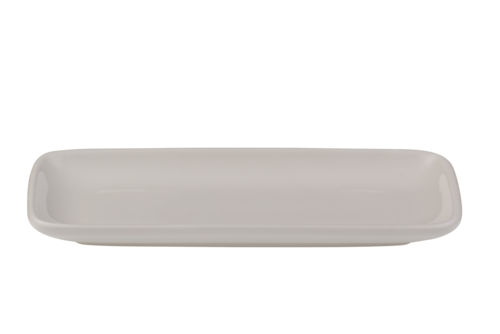 Mikasa Hospitality 4" x 8 7/16" Rectangular Quadro Platter - Fine China, White (5320440)-cityfoodequipment.com