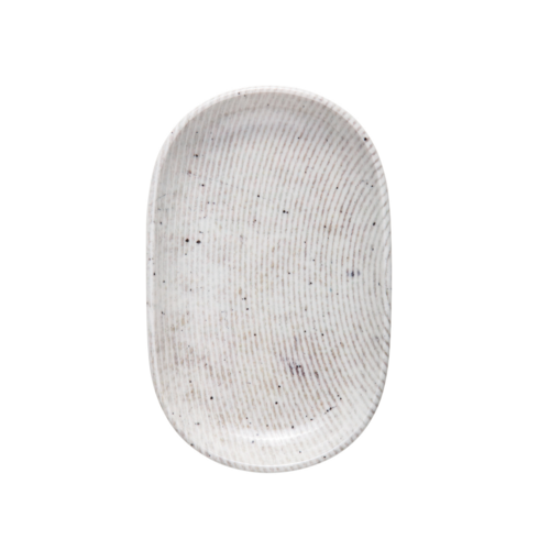 Mikasa Hospitality 8 7/16" x 13" Oval Grigio Platter - Fine China, Brown (5316201)-cityfoodequipment.com