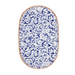 Mikasa Hospitality 8 7/16" x 13 1/8" Oval Venezia Platter - Fine China, Blue (5316015)-cityfoodequipment.com