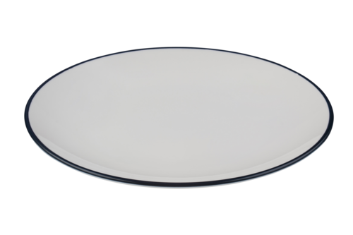 Mikasa Hospitality 9 13/16" Round Modest Coupe Plate - Fine China, Navy (5321431)-cityfoodequipment.com