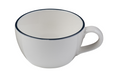 Mikasa Hospitality 9 oz Modest Cup - Fine China, White/Navy (5321446)-cityfoodequipment.com